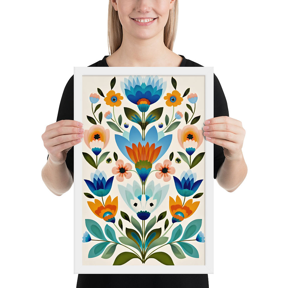 Thumbnail: Scandinavian Style Nature Art - Botanical Folk Wall Decor