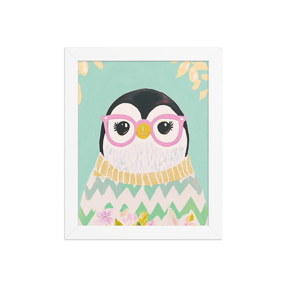 Thumbnail: Smart Penguin | Children's Bedroom | Nursery Wall Art
