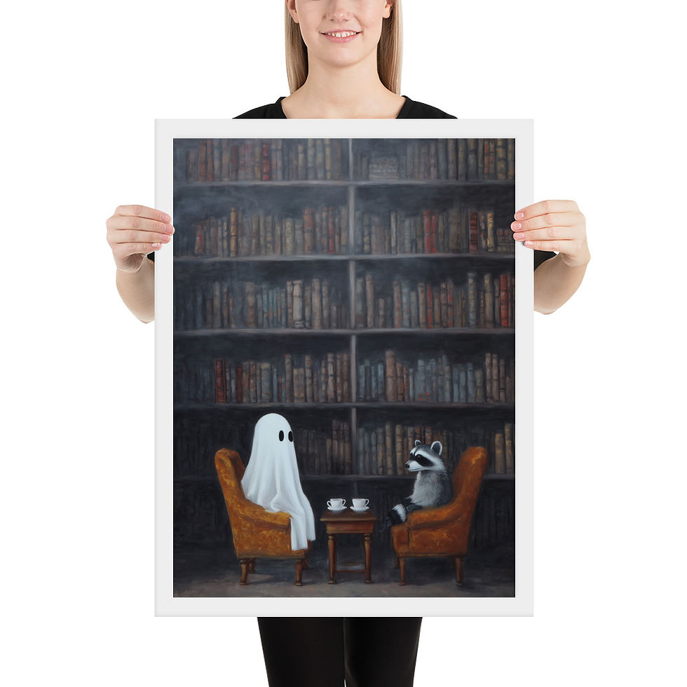 Thumbnail: Ghost and a Racoon in a Library