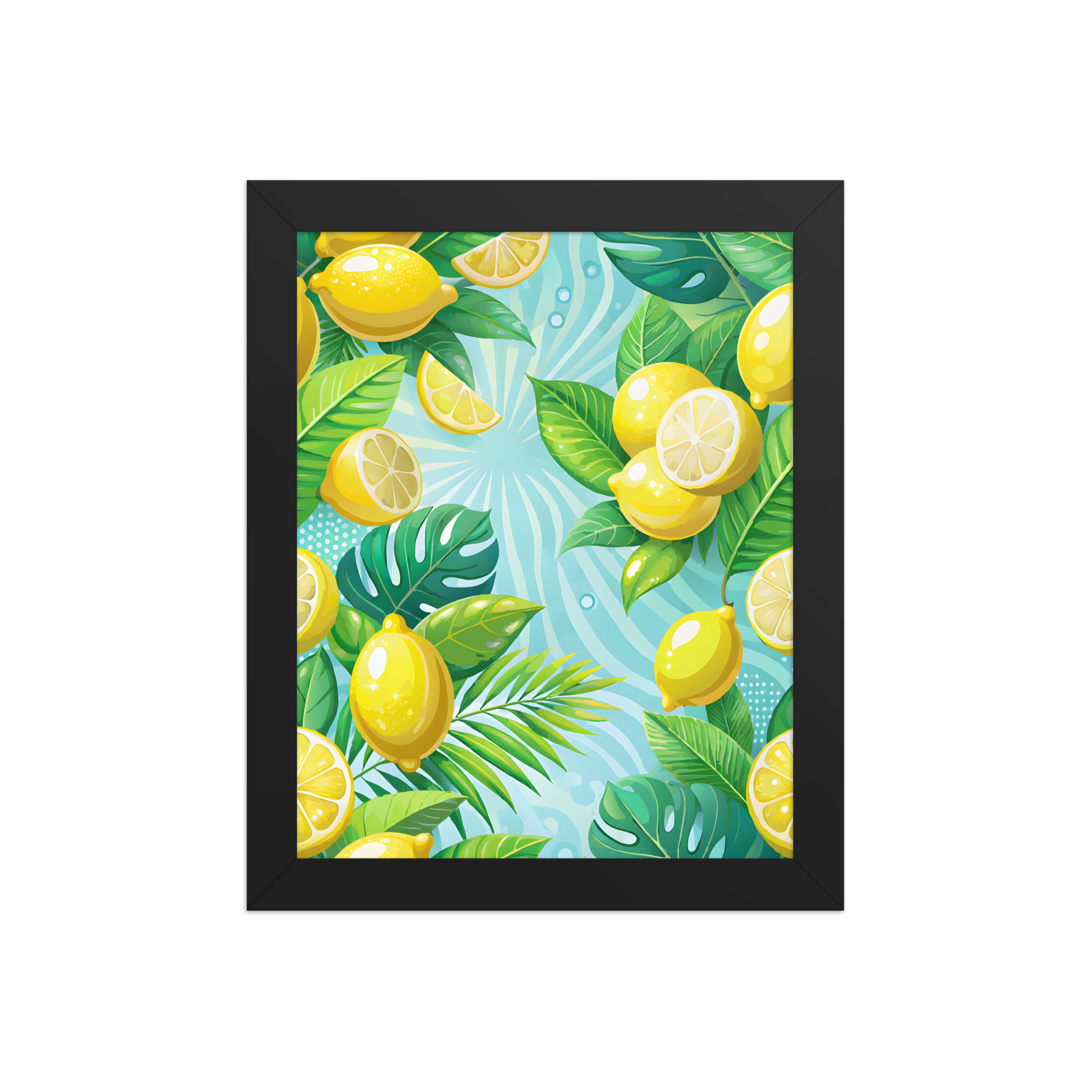 Tropical Lemons Framed Food Art Print