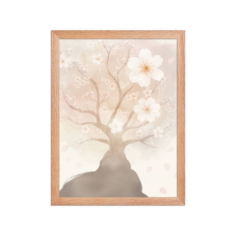 Thumbnail: Abstract Minimalist Cherry Blossom Flower Print