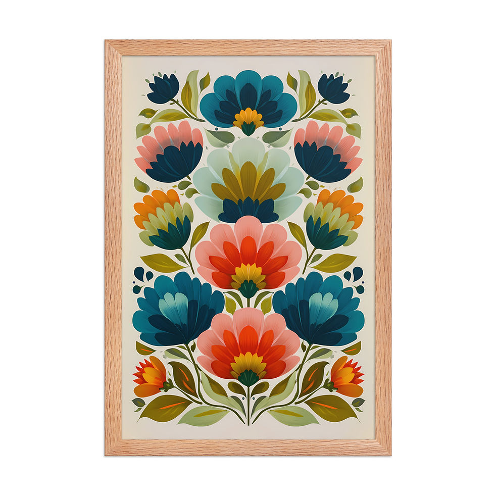 Thumbnail: Nature-Inspired Scandinavian Wall Art - Botanical Folk Prints