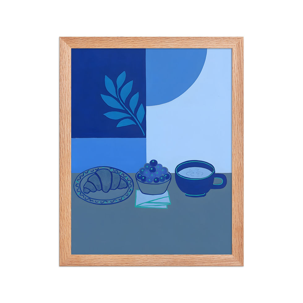 Thumbnail: Blue Breakfast Framed Restaurant Wall Art