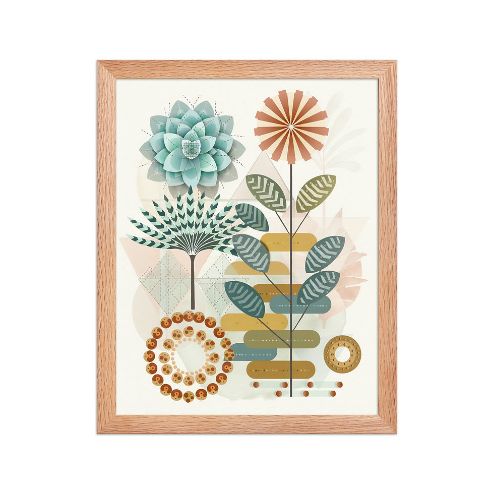 Thumbnail: Mid Century Botanicals Framed Art Print