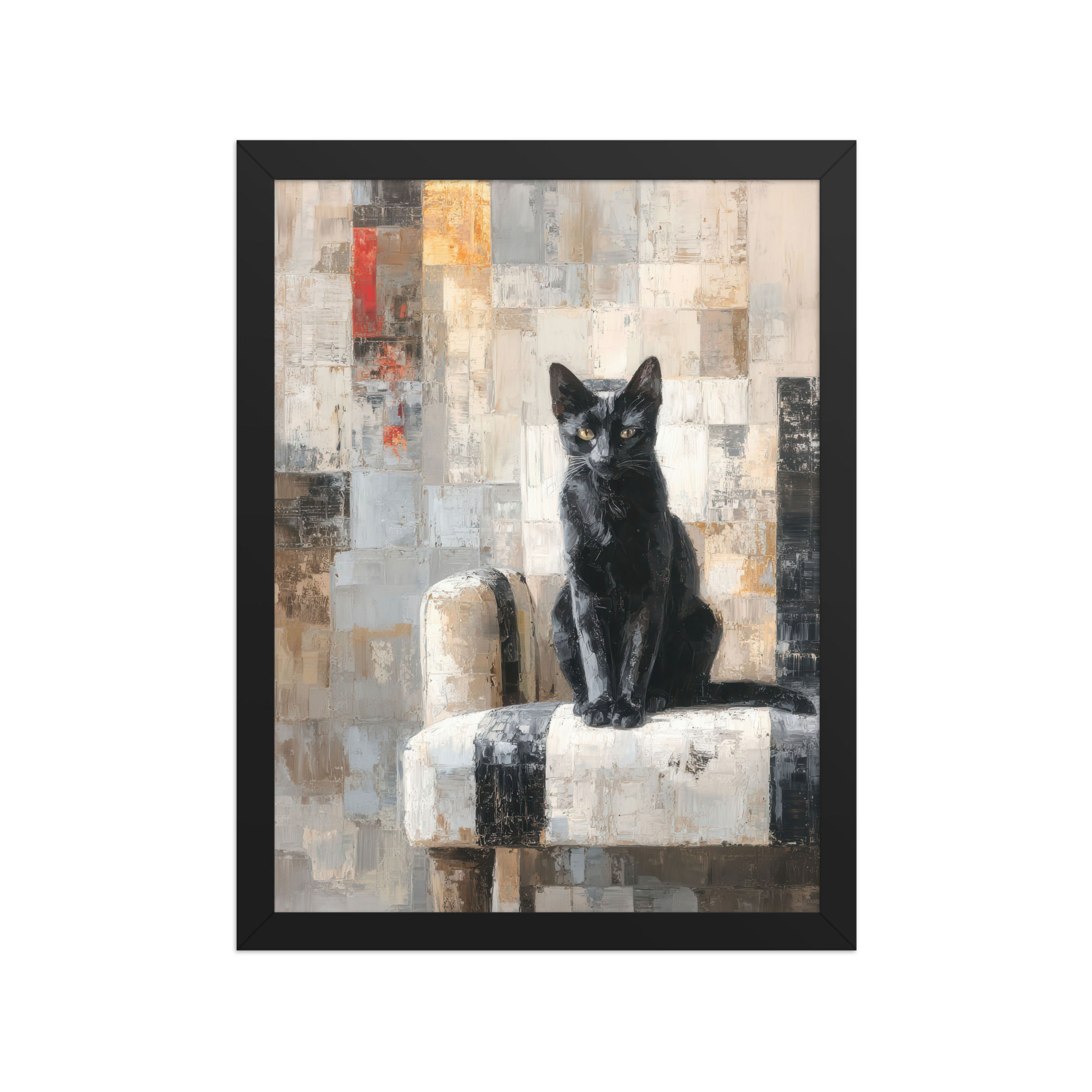 Eclectic Framed Gouache Art - A Splash of Color