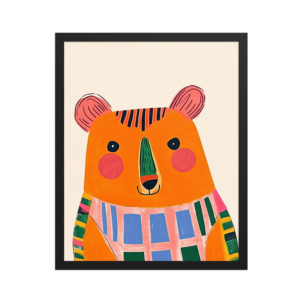 Thumbnail: Bear | Framed Poster Print Wall Art Décor for Nursery