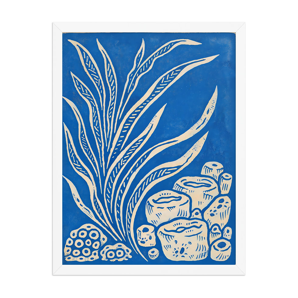 Thumbnail: Seagrass and Coral Coastal Art Print
