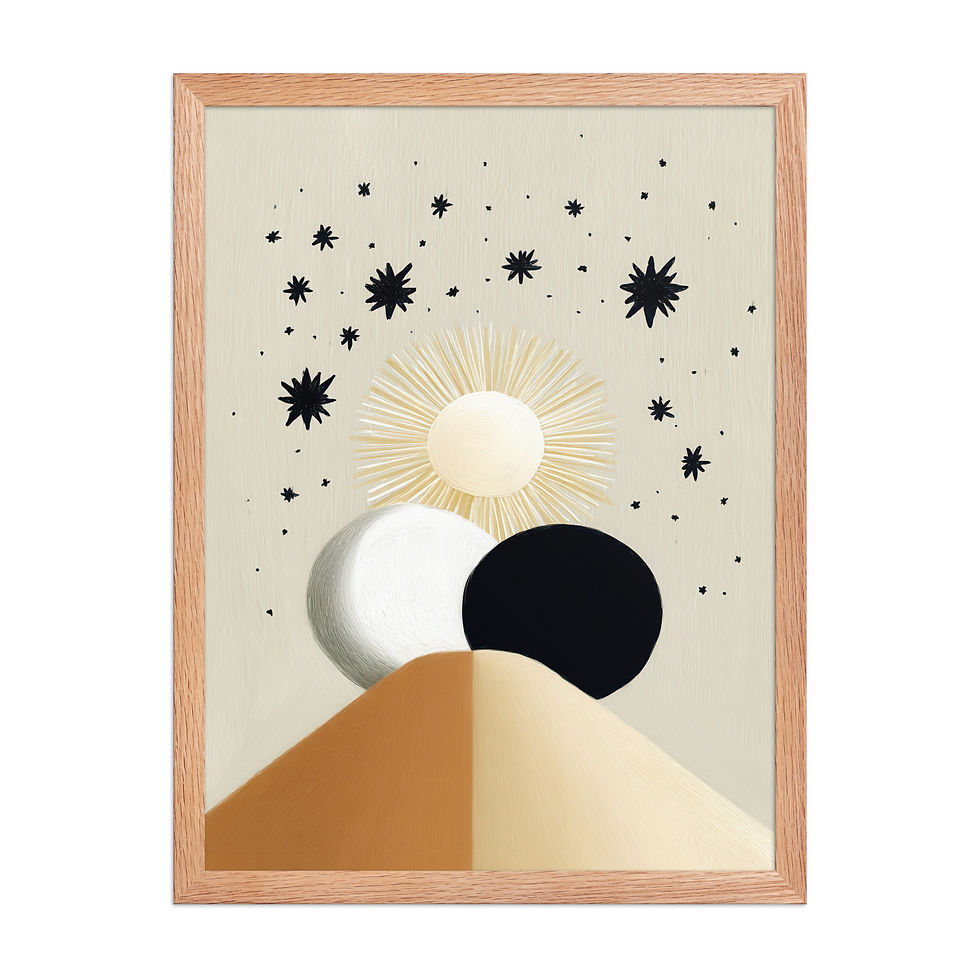 Thumbnail: Framed Gouache Art for Home