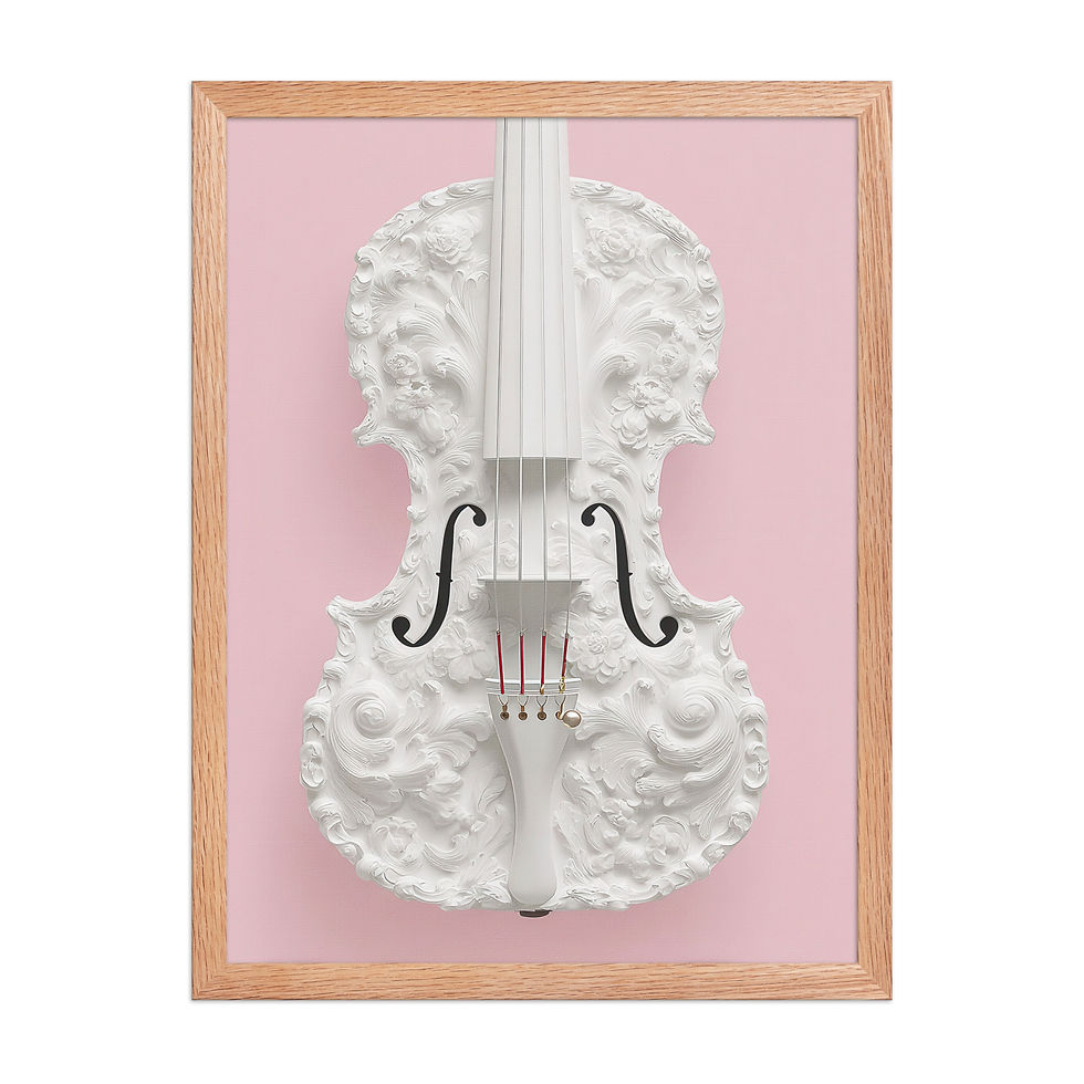 Thumbnail: Baroque Violin in Porcelain ARt Print