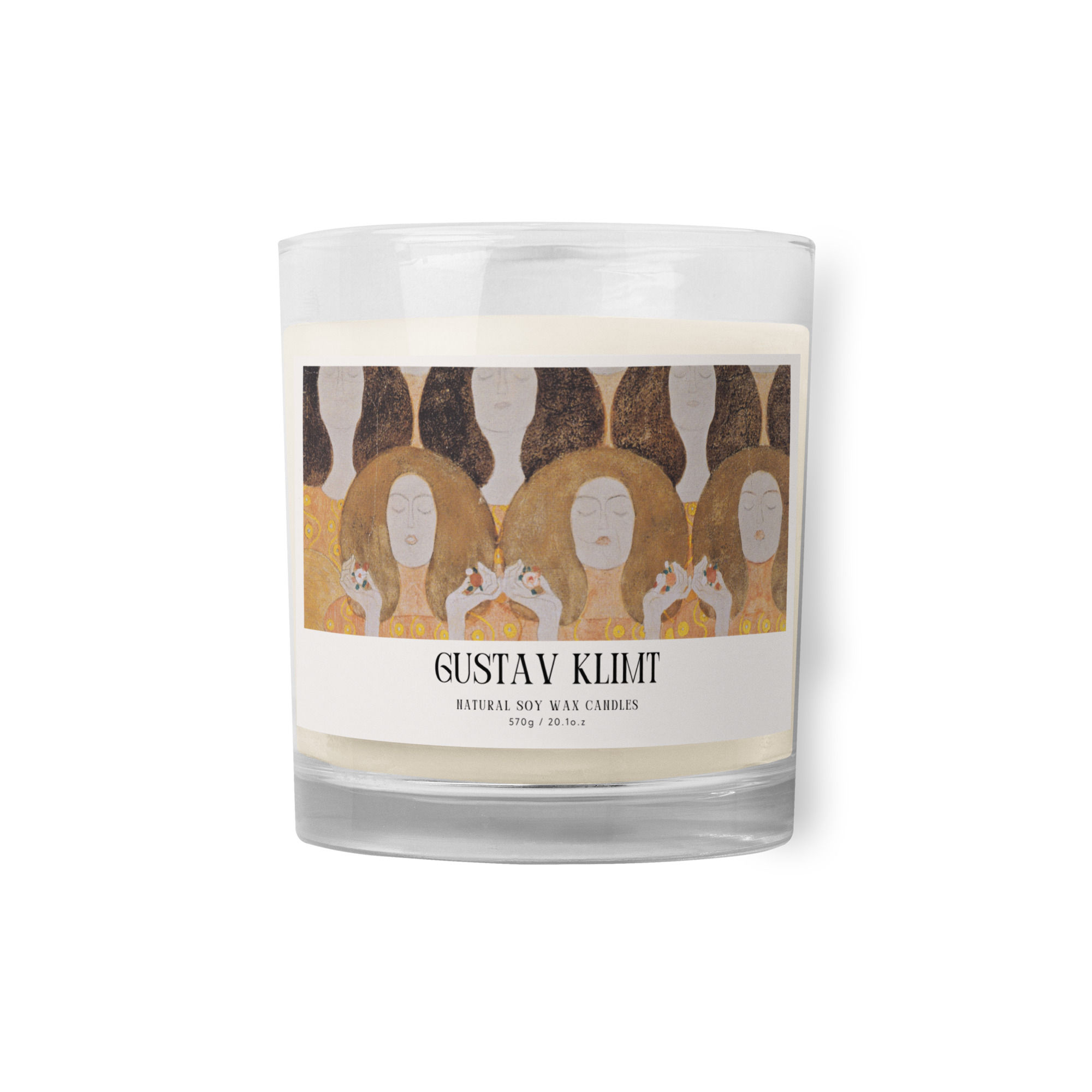 Glass jar soy wax candle