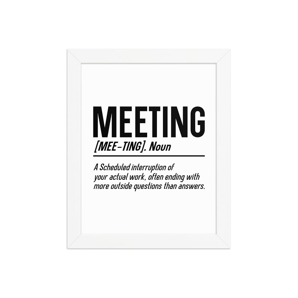 Thumbnail: Office Humor Framed Print iv