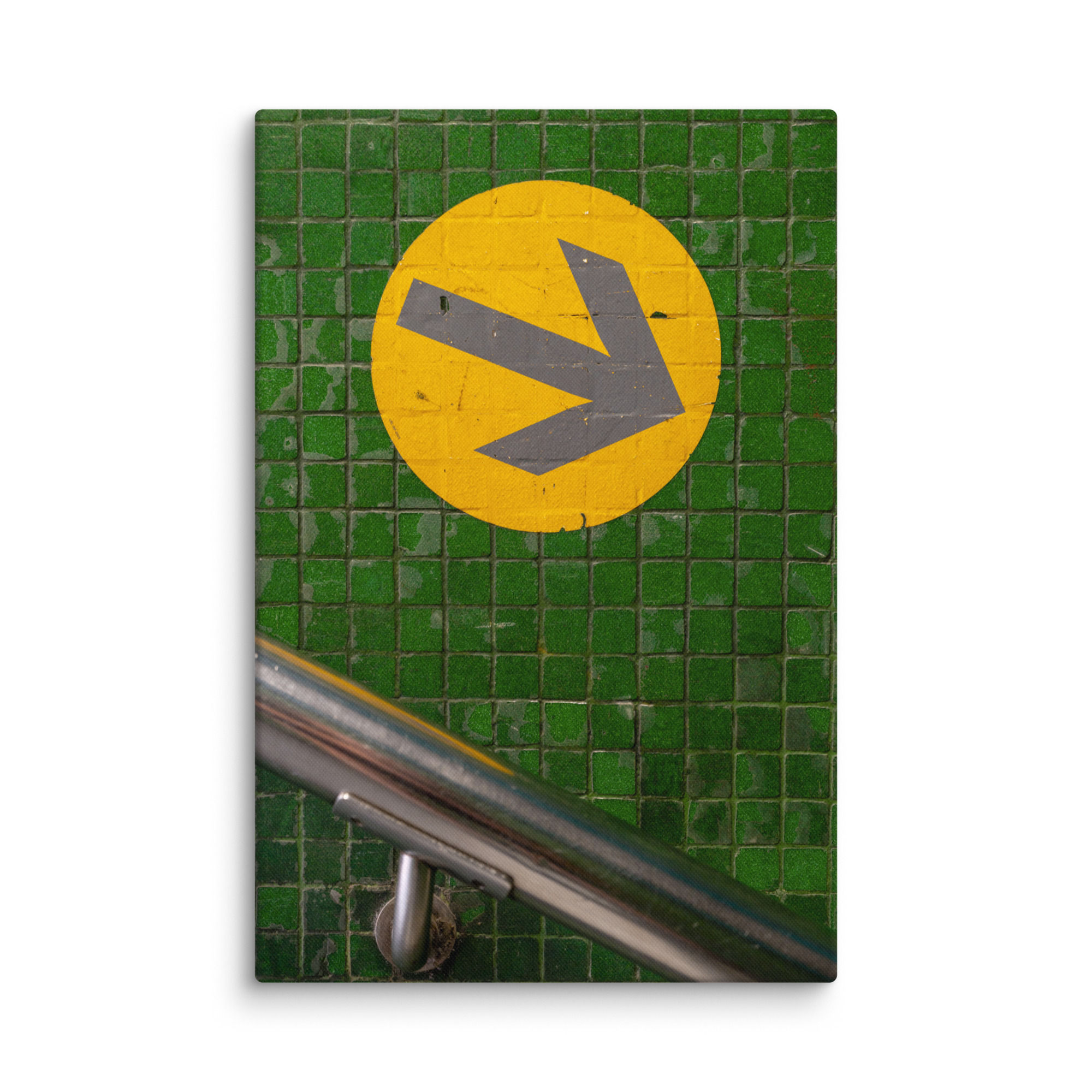 Metro Arrow Canvas | Minimalist Transit Photography