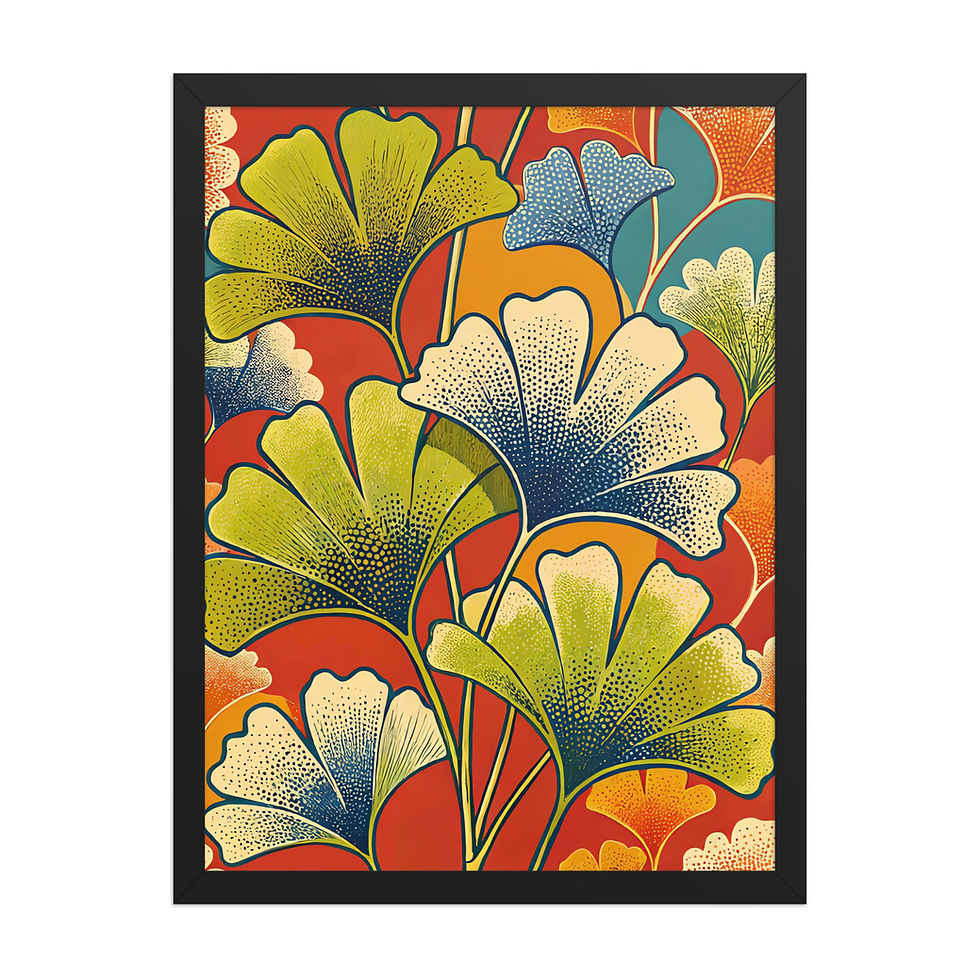 Thumbnail: Gingko Explosion Pointilist Japanese Art
