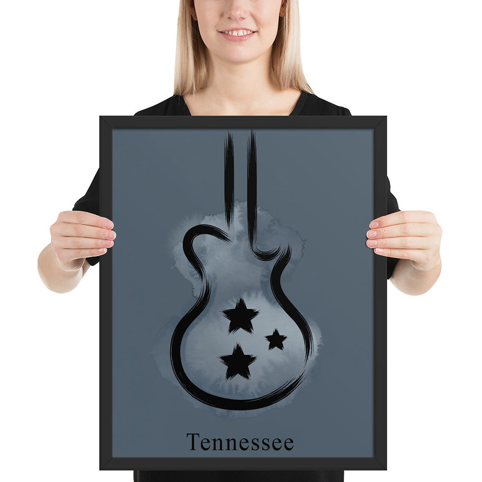 Thumbnail: Tennessee US State Poster Framed