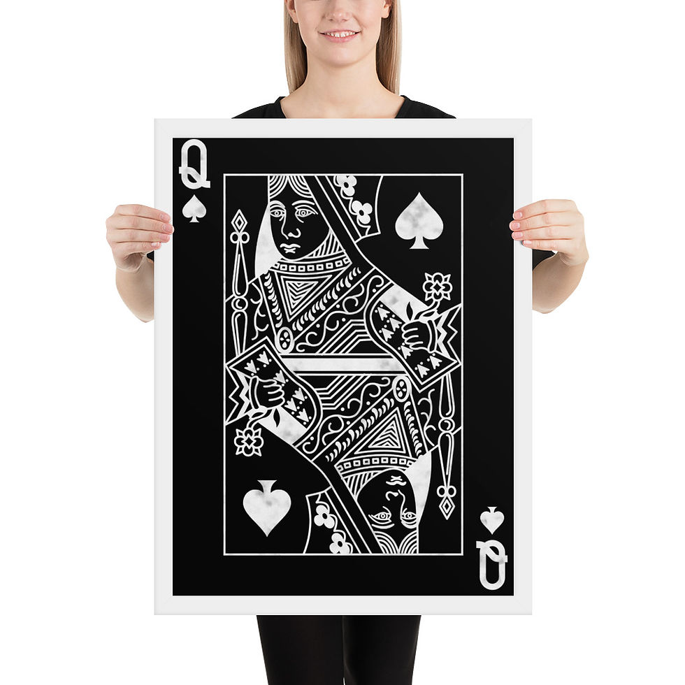 Thumbnail: Queen of Spades in Black and White