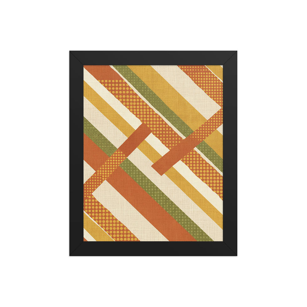 Thumbnail: Layered Stripe Collage Retro Art Print