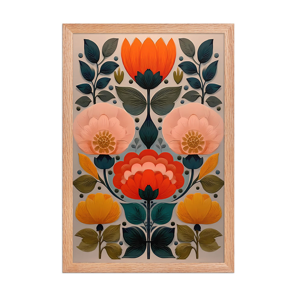 Thumbnail: Nature-Inspired Scandinavian Wall Art - Botanical Folk Prints
