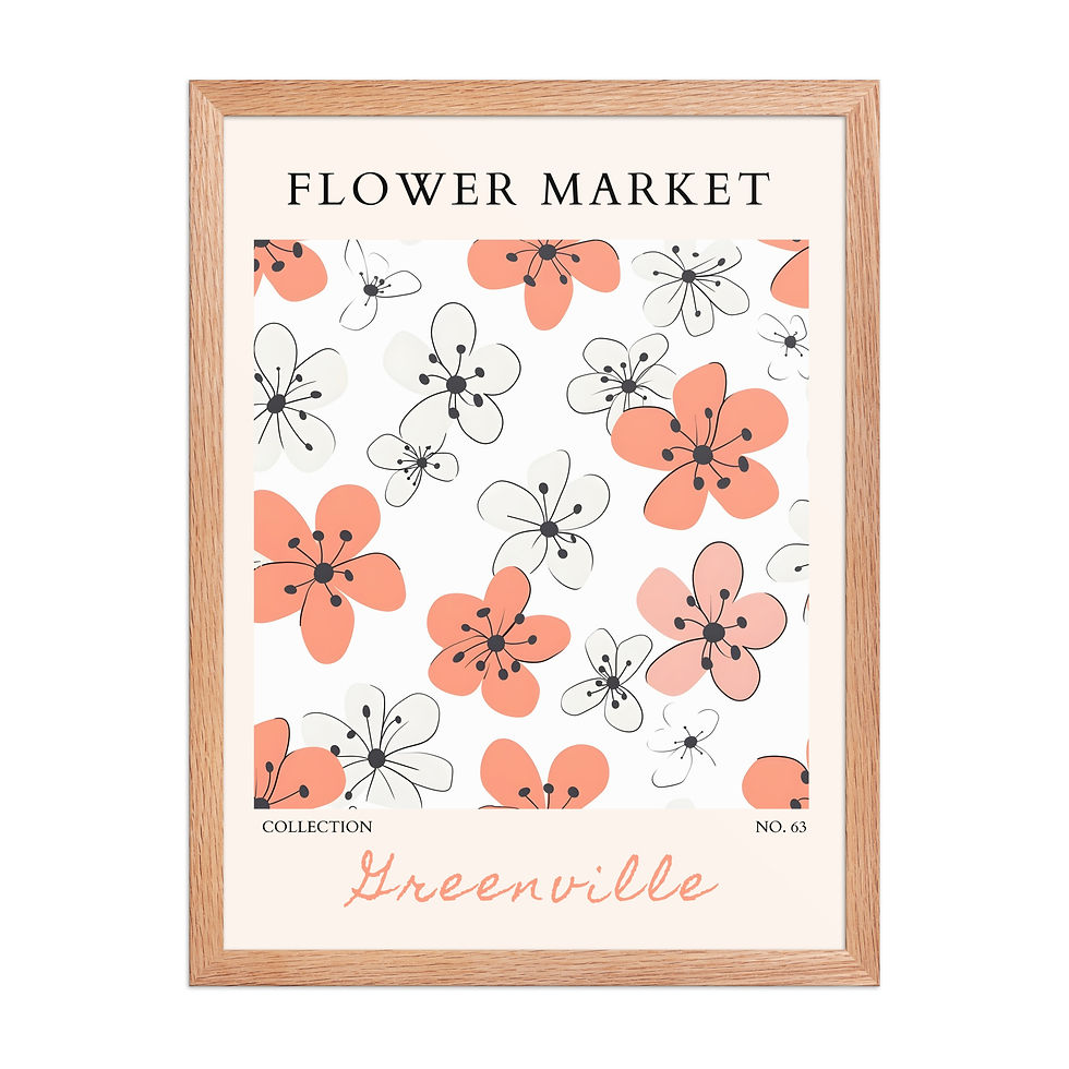 Thumbnail: Greenville | Framed Botanical Wall Art: Nature Prints from Global Cities