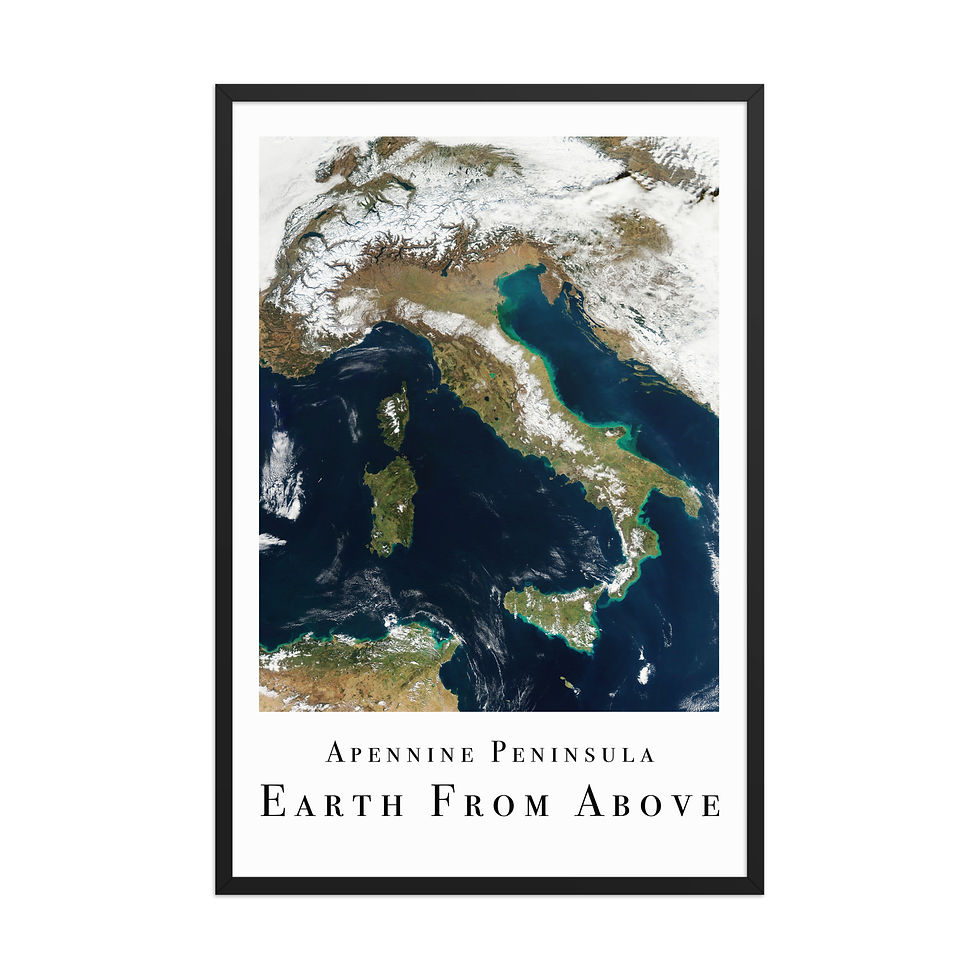 Thumbnail: Italy | Earth From Above | NASA | Framed Space Wall Art