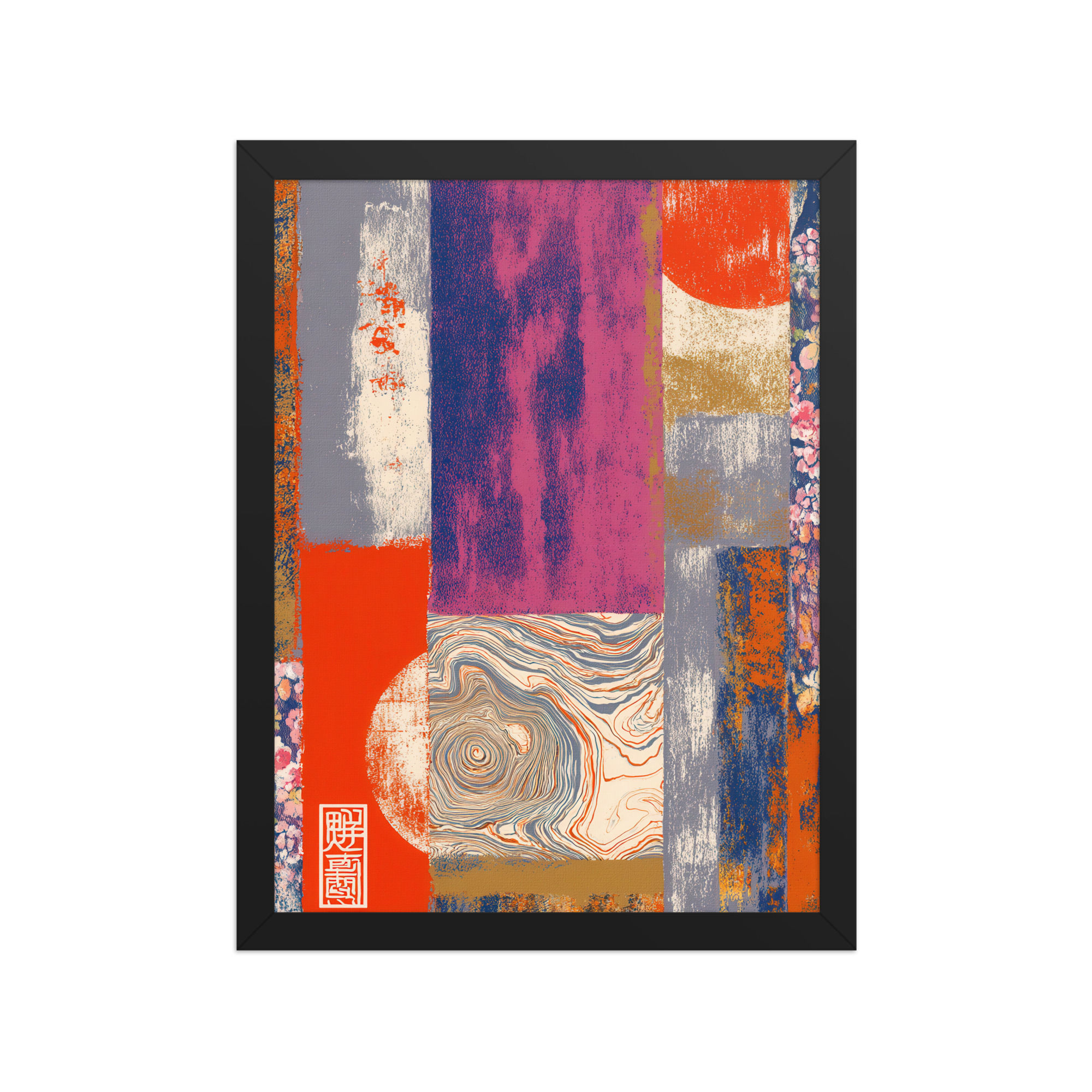 Artistic Japanese Print - Vintage Framed Decor