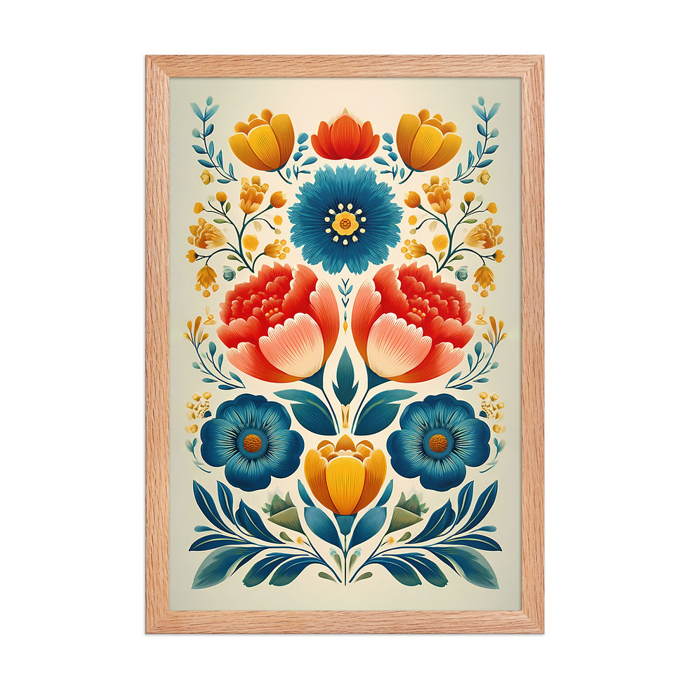 Thumbnail: Scandinavian Botanical Wall Art - Cozy Folk Decor for Your Home