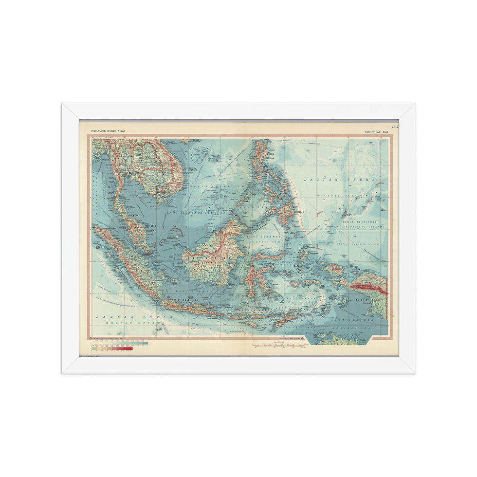 Thumbnail: Map of South East Asia Framed