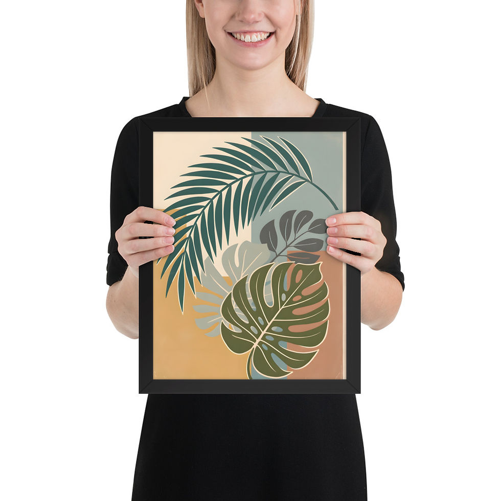 Thumbnail: Simple Fronds Minimalist Botanical Art Print