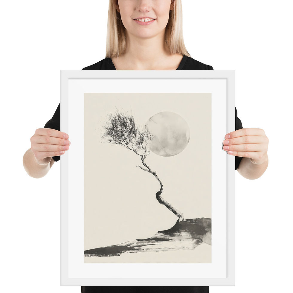 Thumbnail: Japandi Lean Sumei-e Japanese Ink Inspired Print