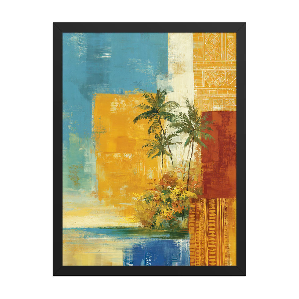 Thumbnail: Abstract Palm Trees in Blue, Yellow and Red
