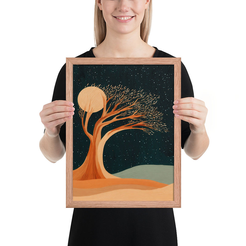 Thumbnail: Eclectic Framed Gouache Art - A Splash of Color