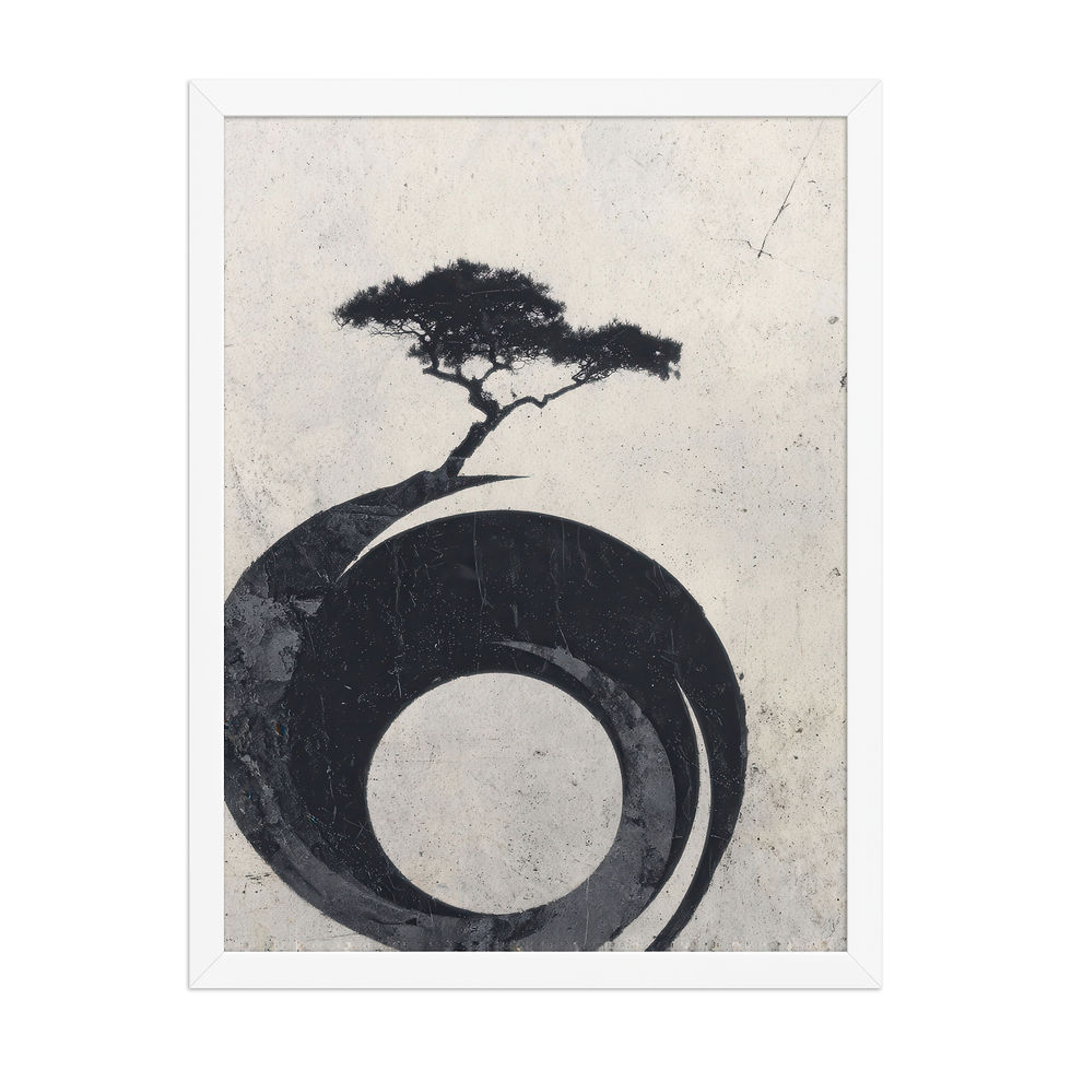 Thumbnail: Japandi Bonsai Tree Whirlpool Sumi-e Inspired