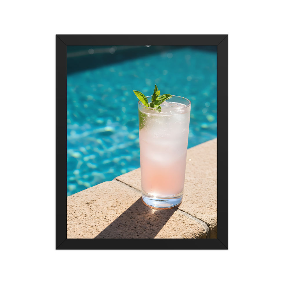 Thumbnail: Tall Glass by the Pool Summer Wall Print