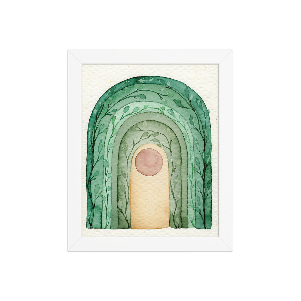 Thumbnail: Green Leaf Bow Abstract Art Print