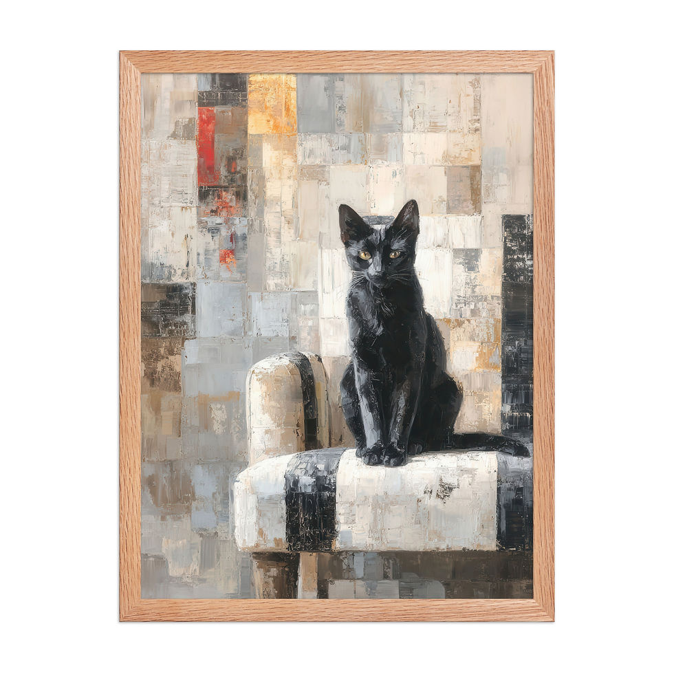Thumbnail: Eclectic Framed Gouache Art - A Splash of Color