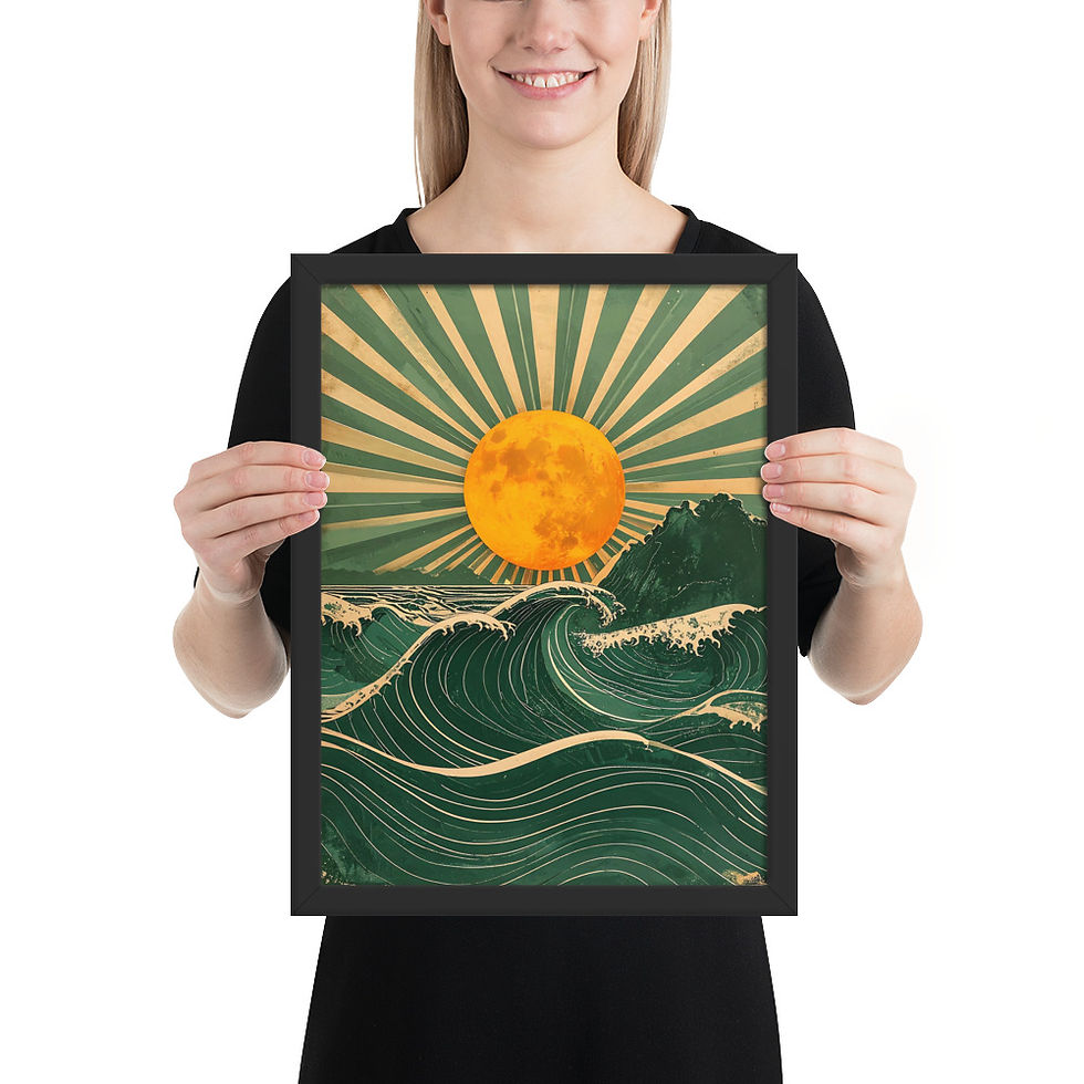 Thumbnail: Golden Moon Wall Art for Hallway