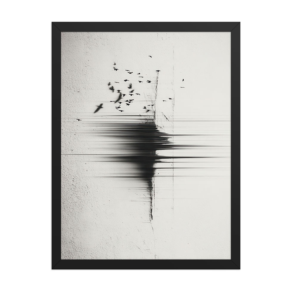 Thumbnail: Japandi Birds Fading Sumi-e Inspired
