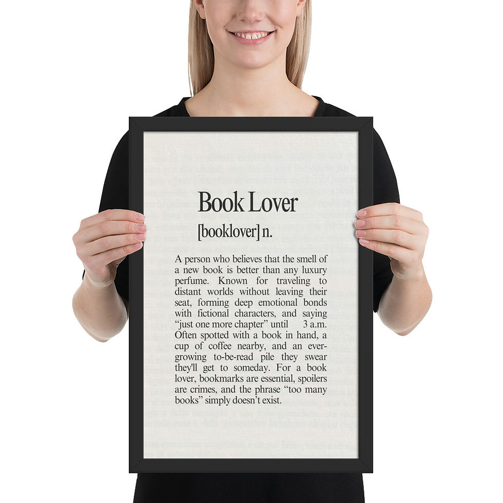 Thumbnail: Book Lover Dictionary Definition Typography Art Print