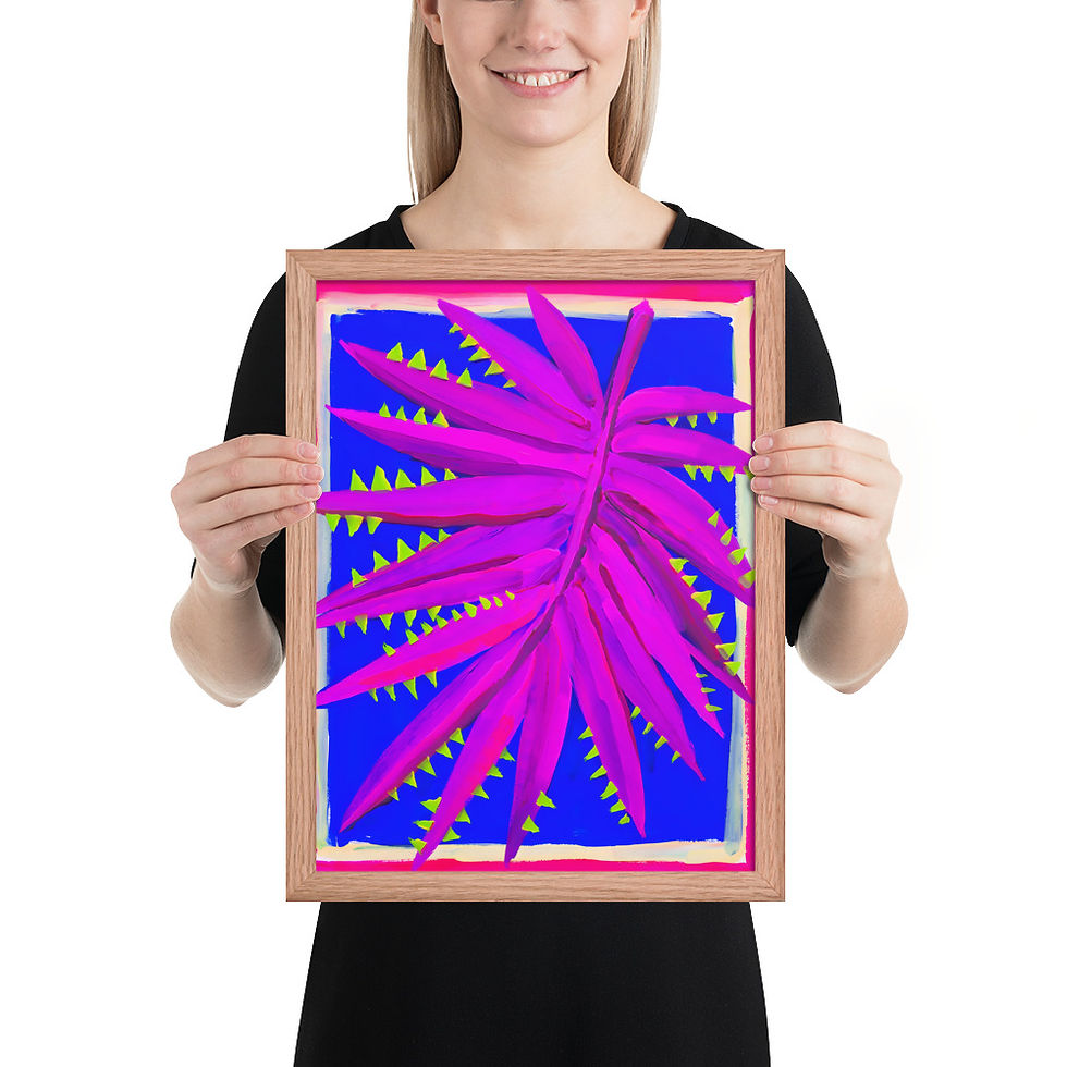 Thumbnail: Eclectic Summer Palm Frond Framed Wall Art