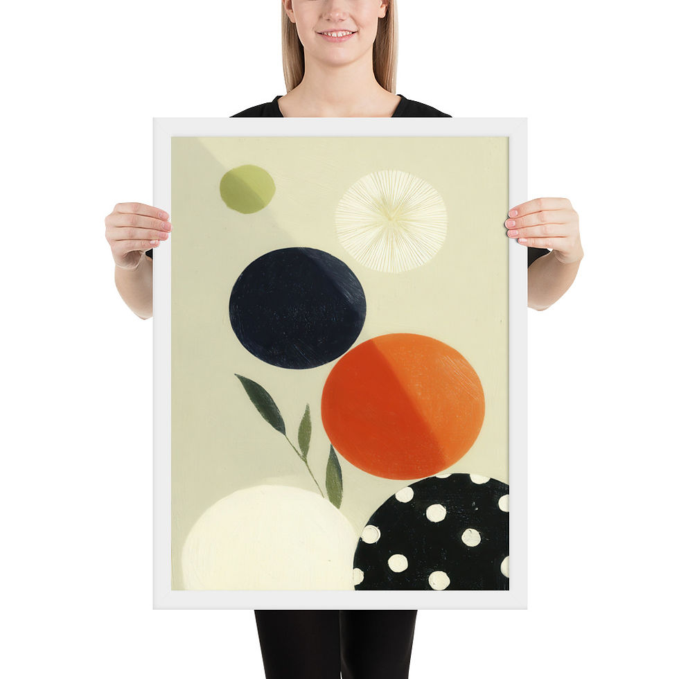 Thumbnail: Circle Abstract Gouache Inspired  Art Print 