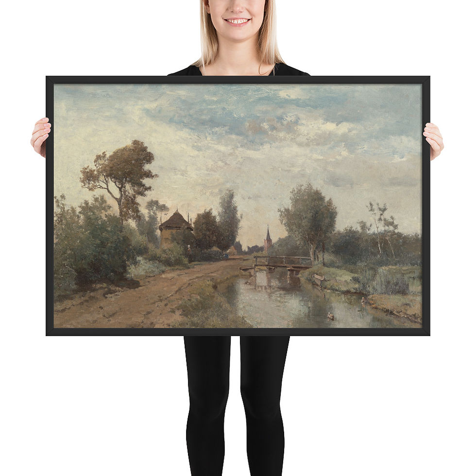 Thumbnail: Quaint European Village Vintage Wall Art