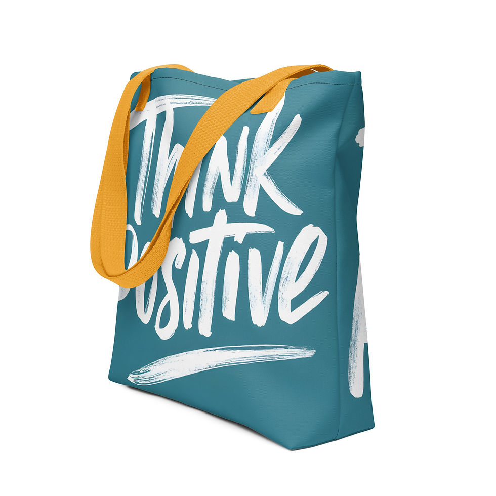 Thumbnail: Think Positive Quotation Tote bag