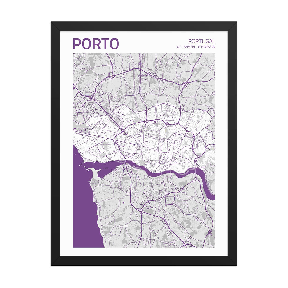 Thumbnail: Porto | Framed City Maps: Vibrant Art for Urban Decor Lovers