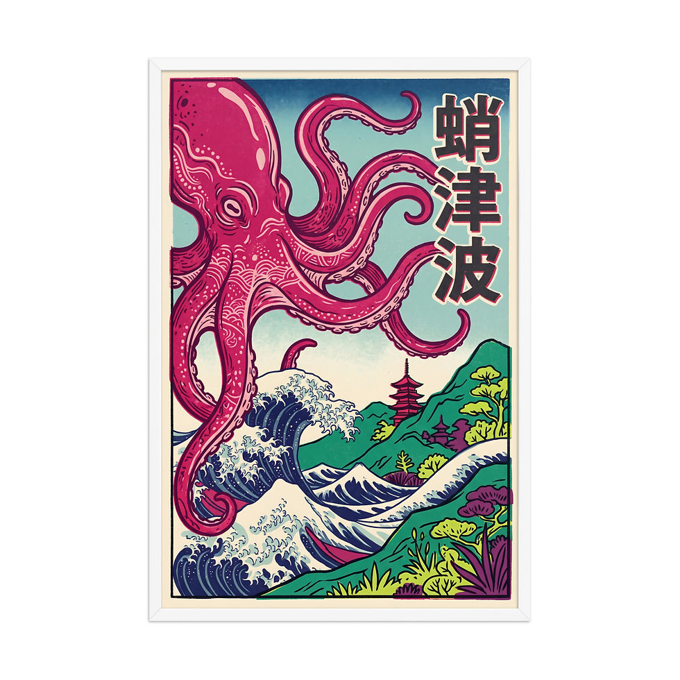 Thumbnail: Octopus Tsunami Contemporary Mega Wall Art
