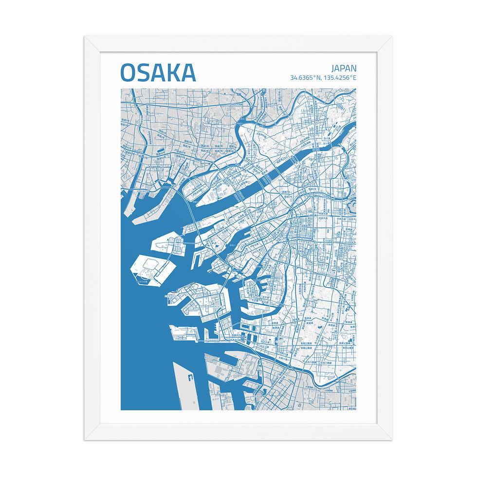 Thumbnail: Osaka | Framed City Maps: Vibrant Art for Urban Decor Lovers