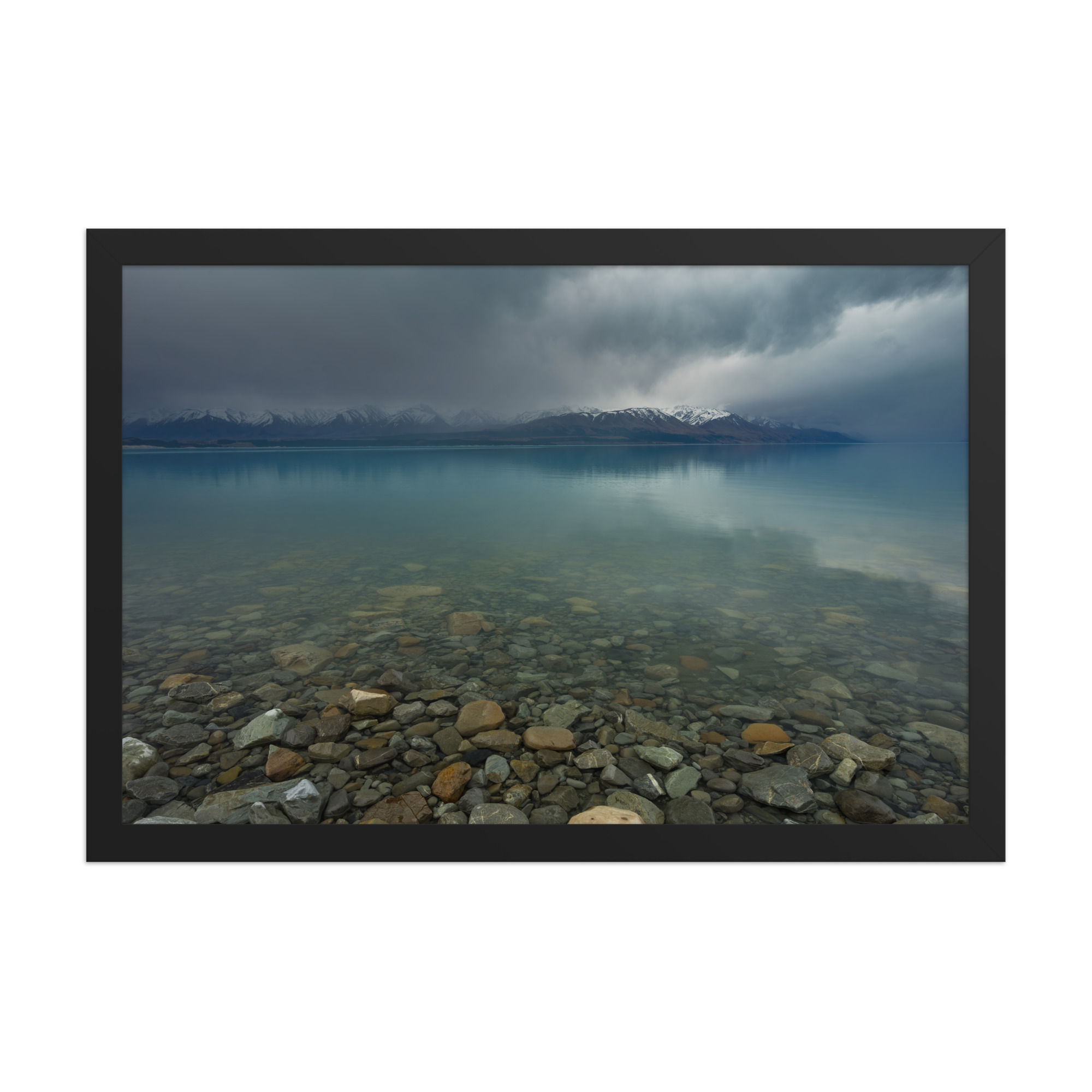 Stormy Lake Print | Dramatic Mountain Landscape Photography Wall Art