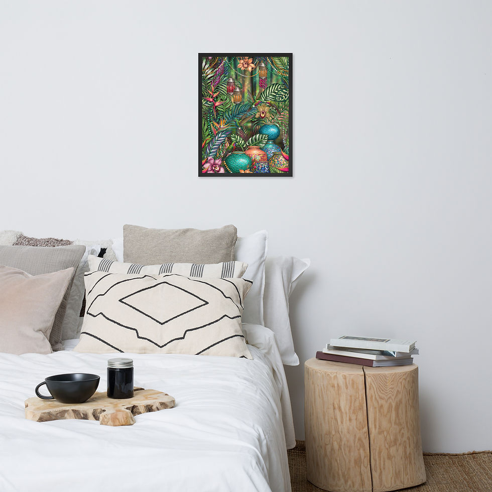 Thumbnail: Botanical Riot Maximalist Framed Wall Art