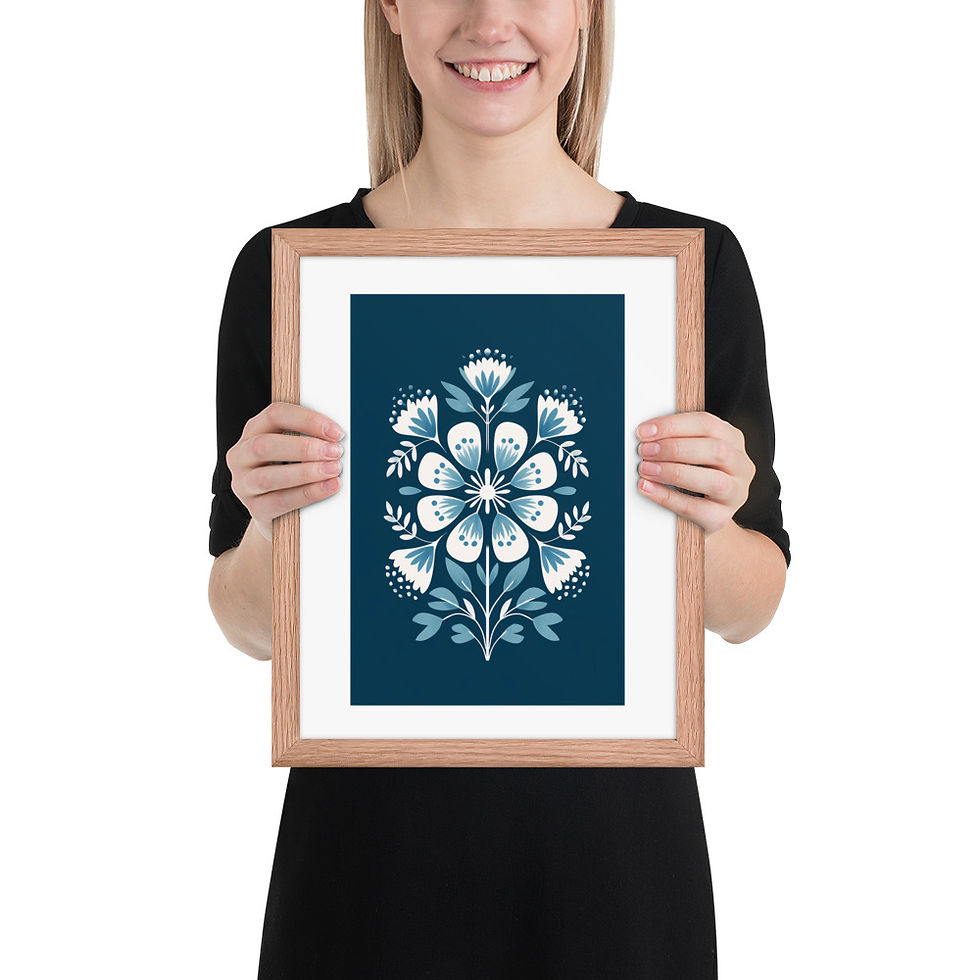 Thumbnail: Botanical Folk Wall Art - Scandinavian Nature Prints for Decor