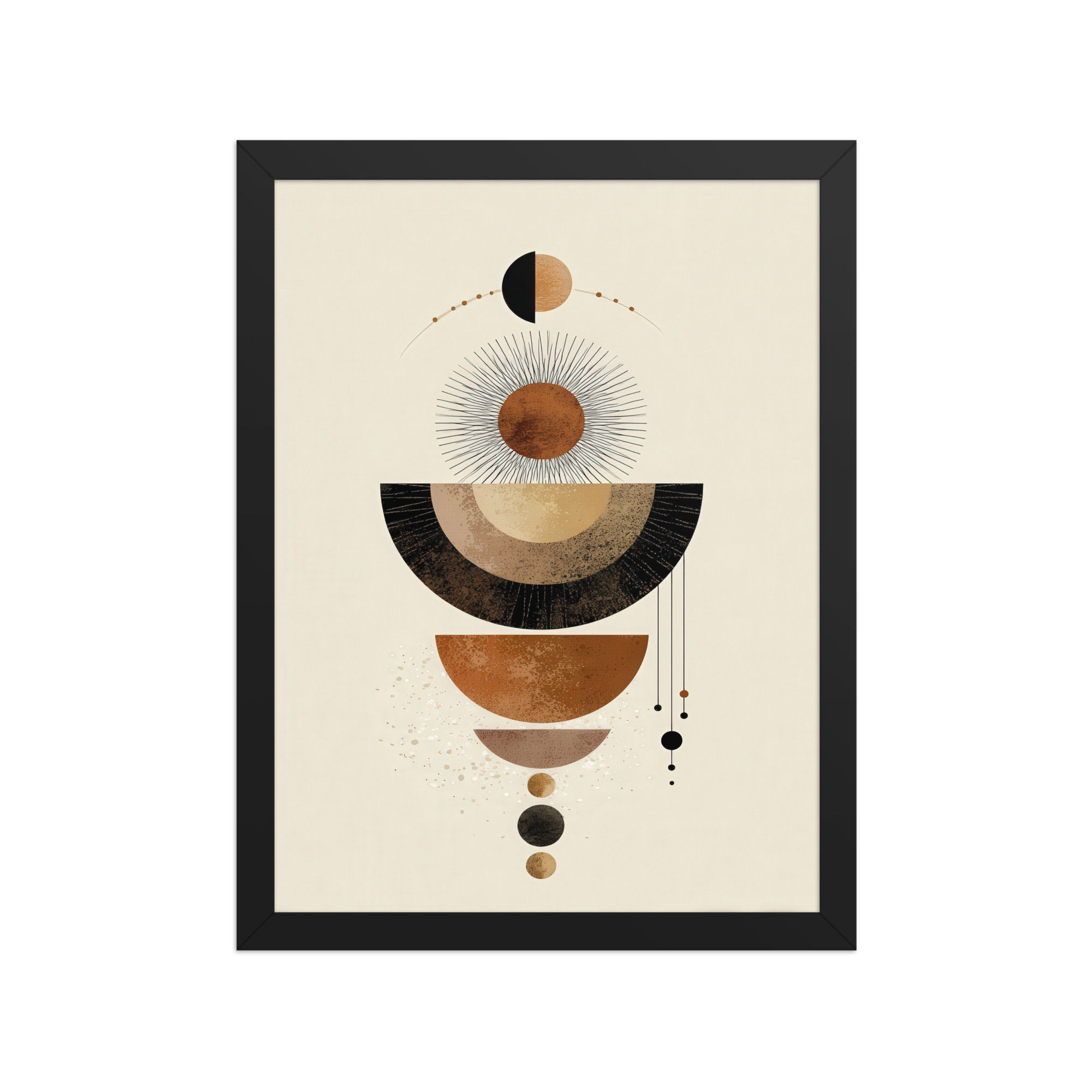 Framed Geometric Boho Art – Trendy Decor Piece