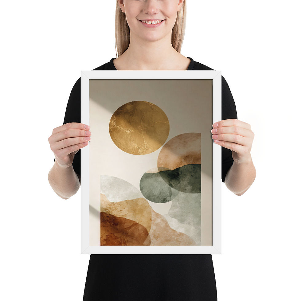 Thumbnail: Framed Dreamy Boho Art – Soft and Serene Decor