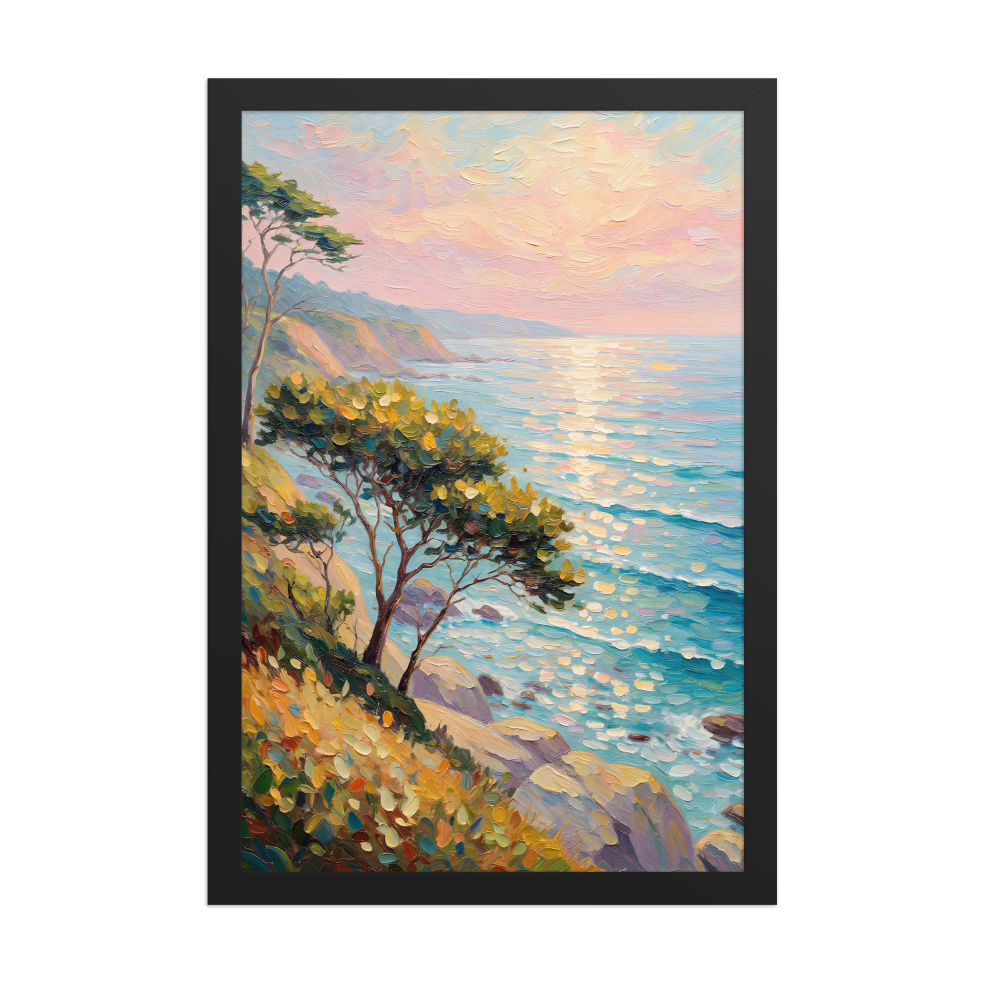 Coastal Reverie Impressionist Seascape Framed Mega Print
